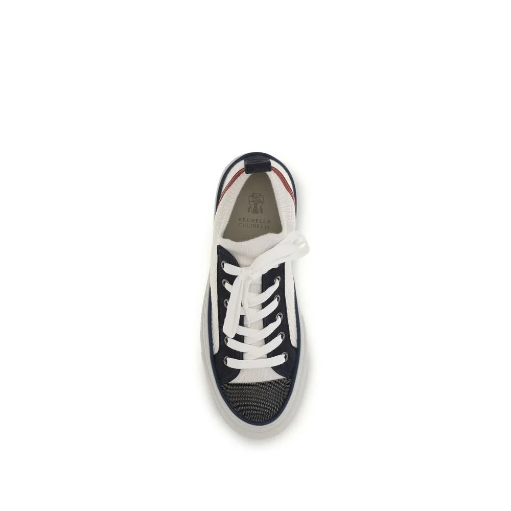 Brunello Cucinelli Multicolor Cotton Low Top Sneakers - EU38/US8