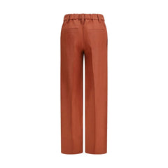 Brunello Cucinelli Multicolor Linen Casual Pants