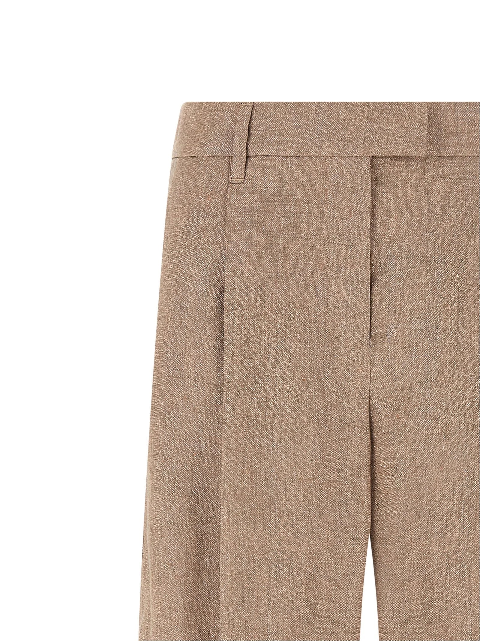 Brunello Cucinelli Multicolor Linen Flared Pants - IT42