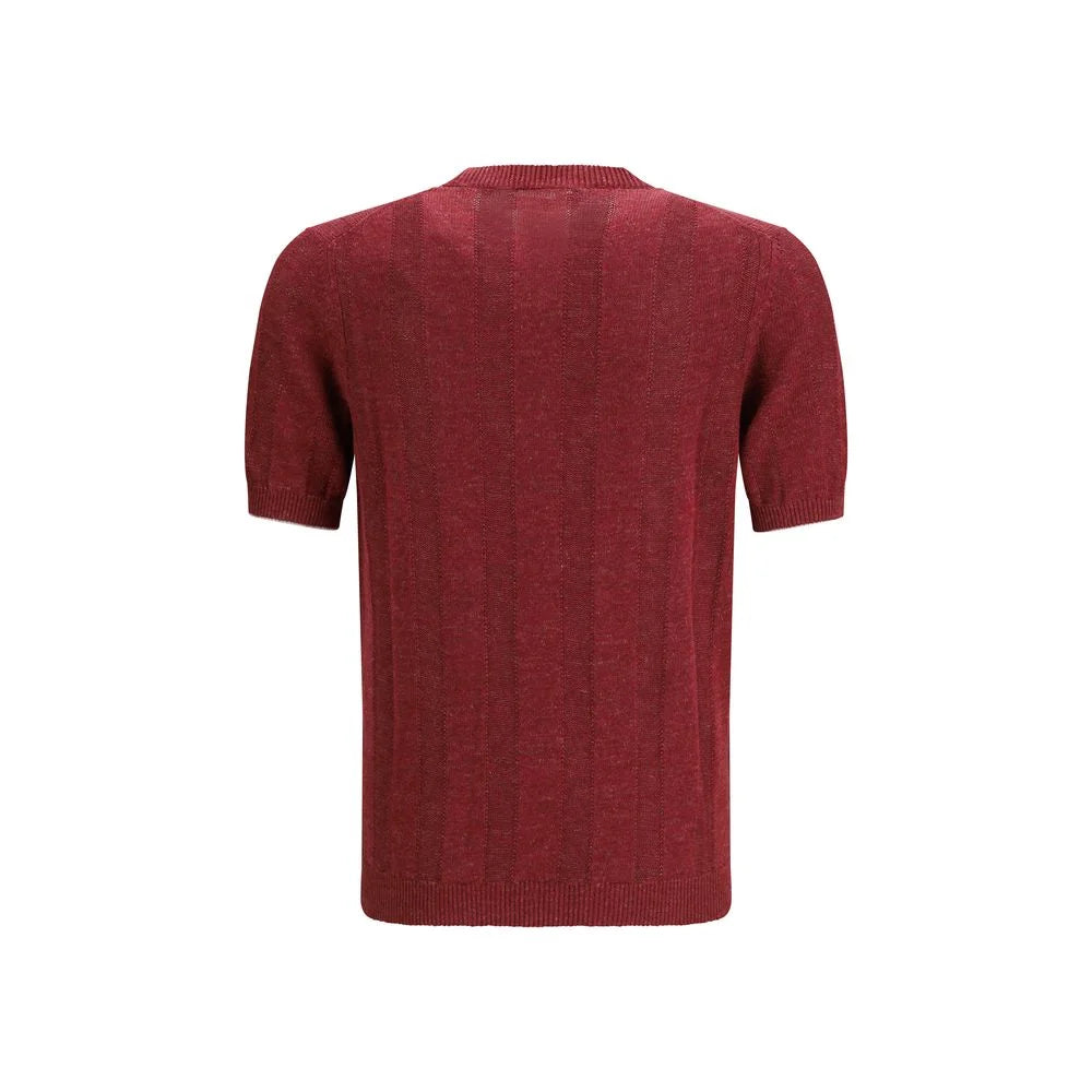 Brunello Cucinelli Multicolor Linen Shortsleeve Shirt