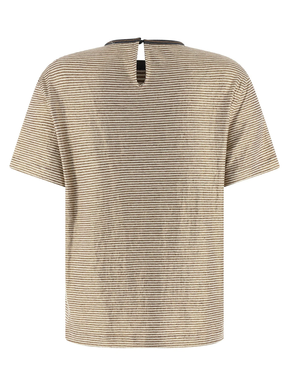 Brunello Cucinelli Multicolor Linen T-Shirt - XS