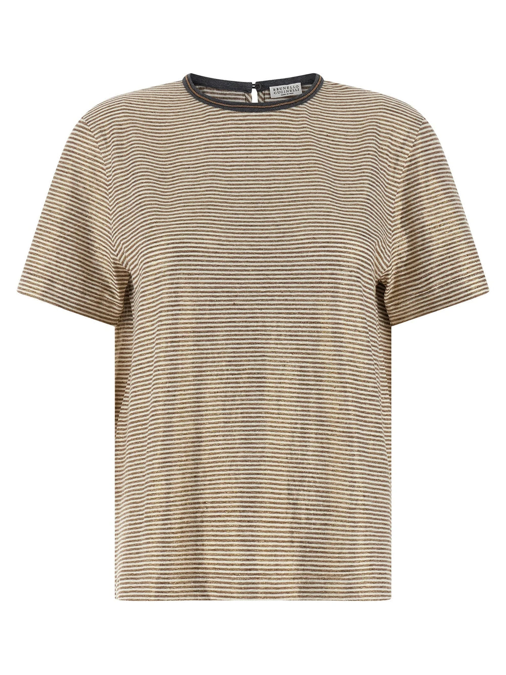 Brunello Cucinelli Multicolor Linen T-Shirt - XS