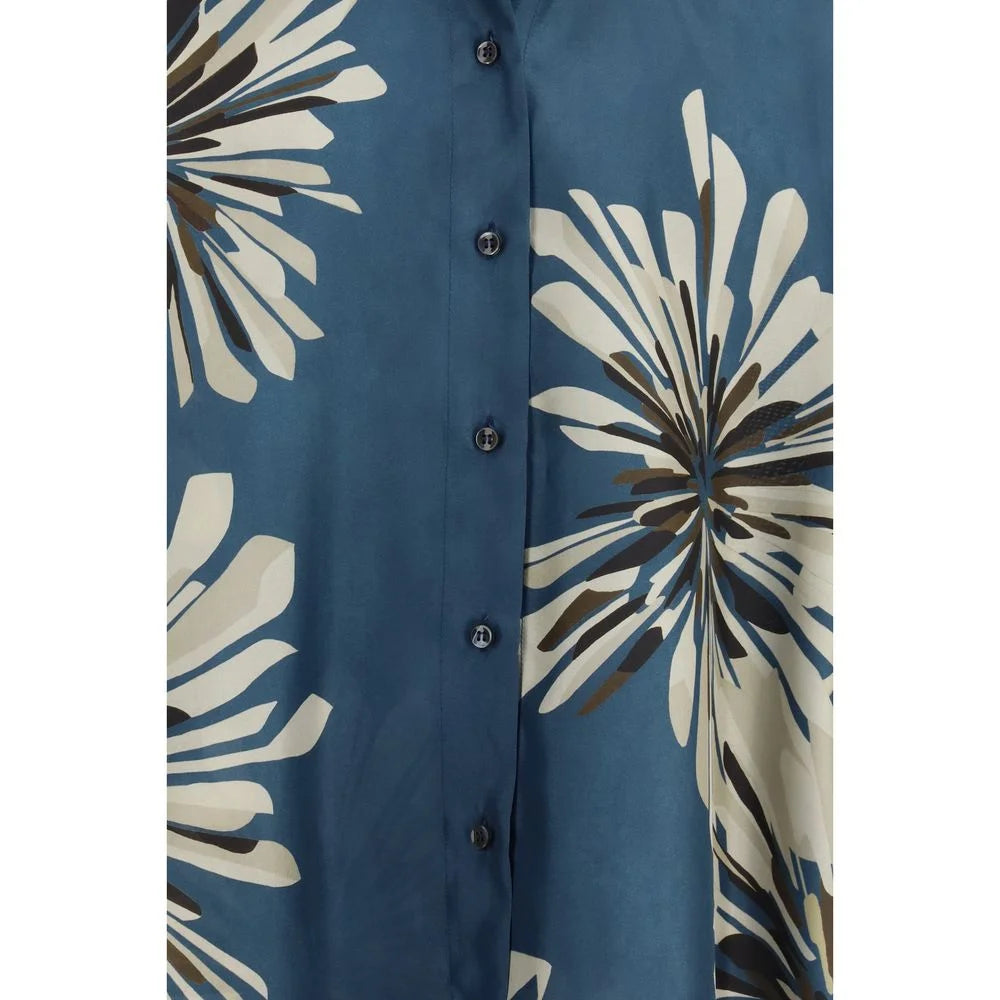 Brunello Cucinelli Multicolor Silk Pattern Shirt - S