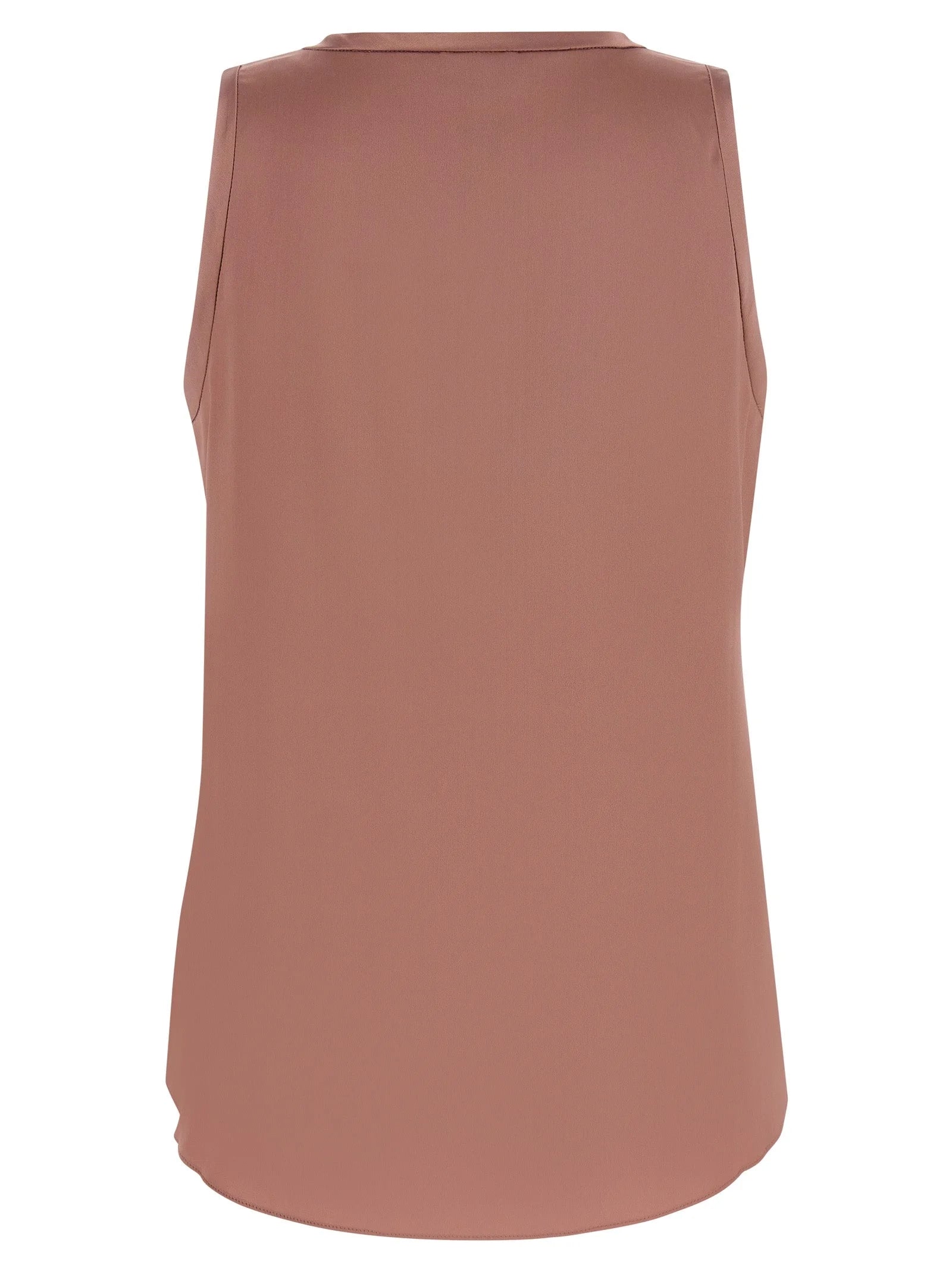 Brunello Cucinelli Multicolor Silk Sleeveles T-Shirt