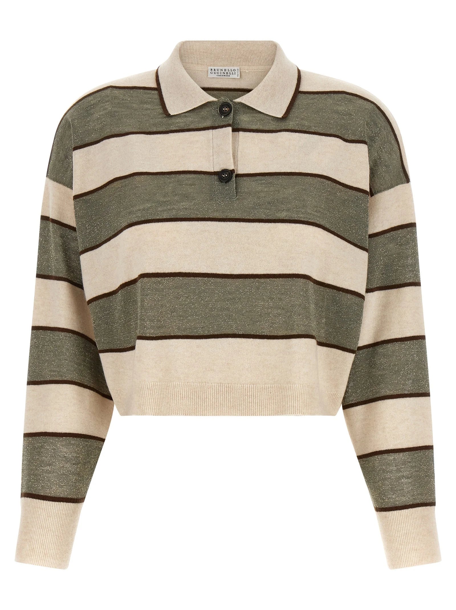 Brunello Cucinelli Multicolor Virgin Wool Polo Shirt