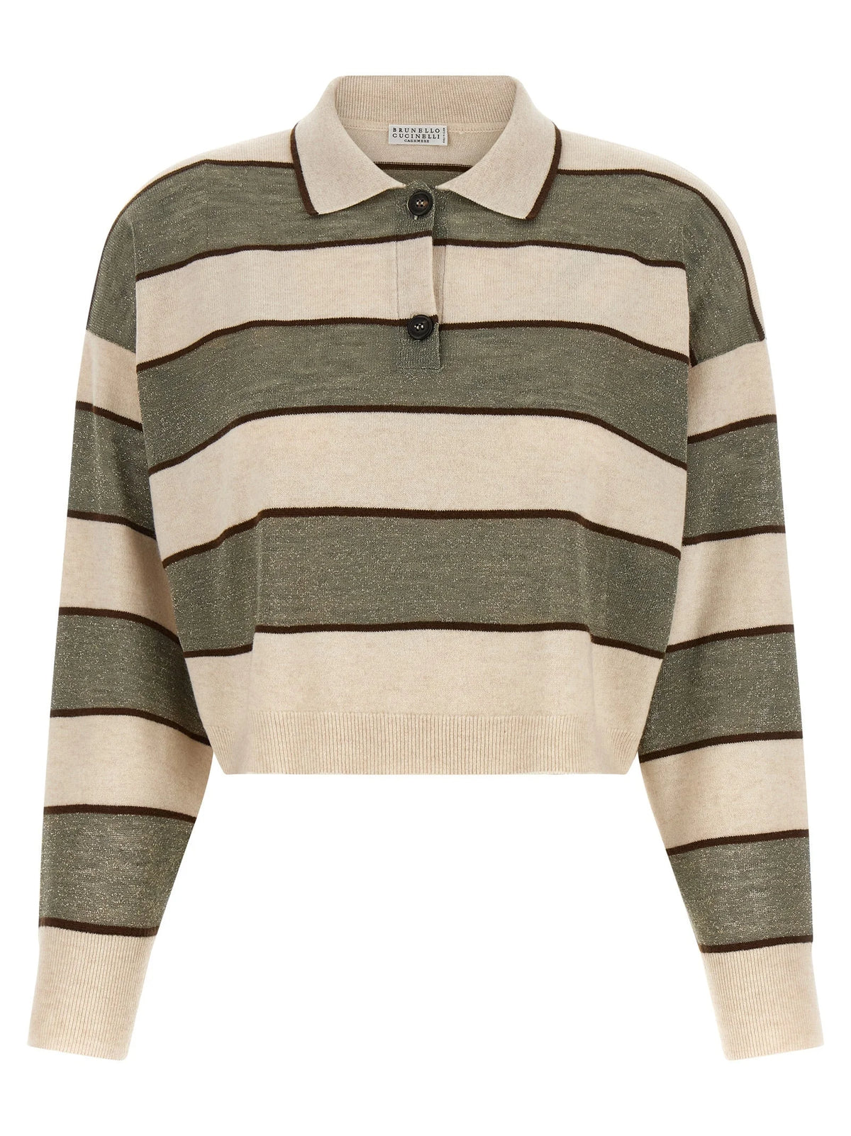 Brunello Cucinelli Multicolor Virgin Wool Polo Shirt