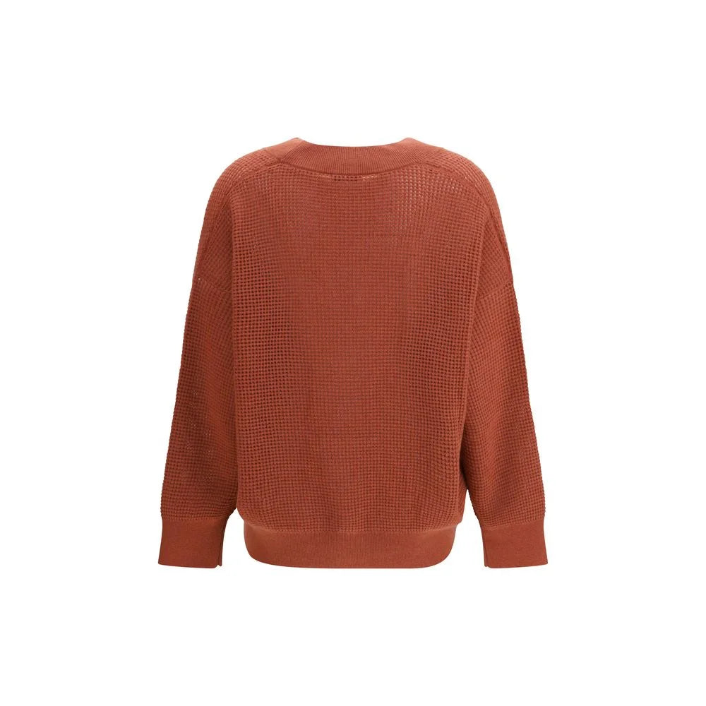 Brunello Cucinelli Orange Cashmere Cardigan