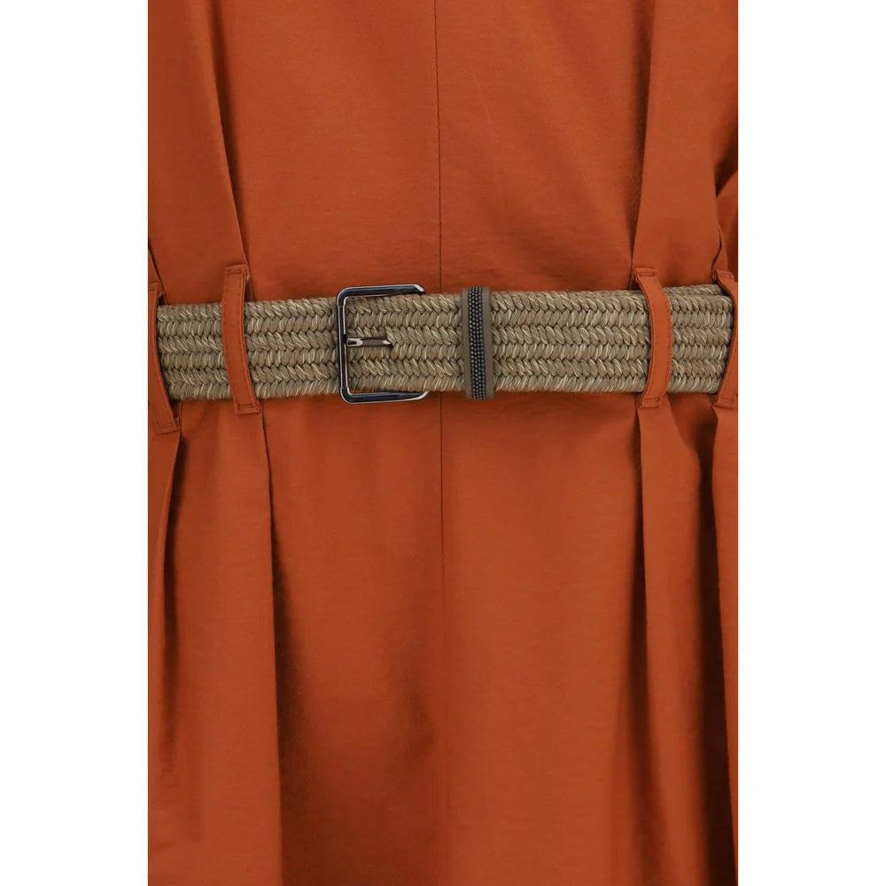 Brunello Cucinelli Orange Cotton Casual Dress