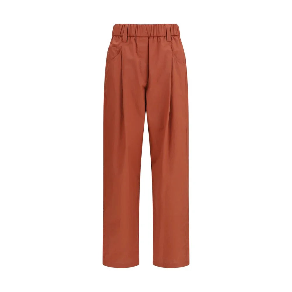 Brunello Cucinelli Orange Cotton Casual Pants