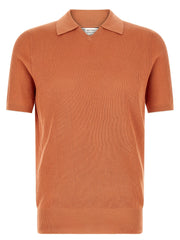 Brunello Cucinelli Orange Cotton Polo Shirt