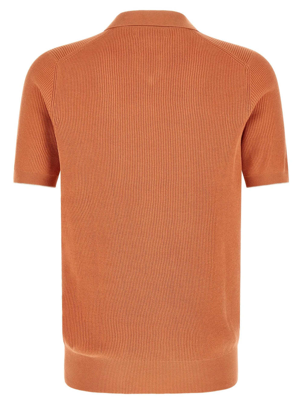 Brunello Cucinelli Orange Cotton Polo Shirt