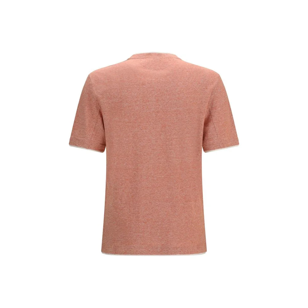 Brunello Cucinelli Orange Cotton T-Shirt - XL