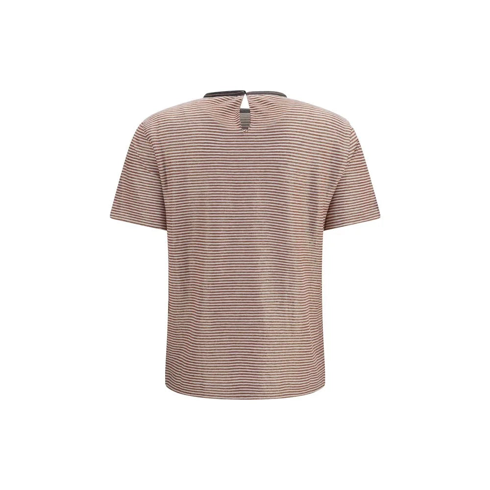 Brunello Cucinelli Orange Linen T-Shirt - XL