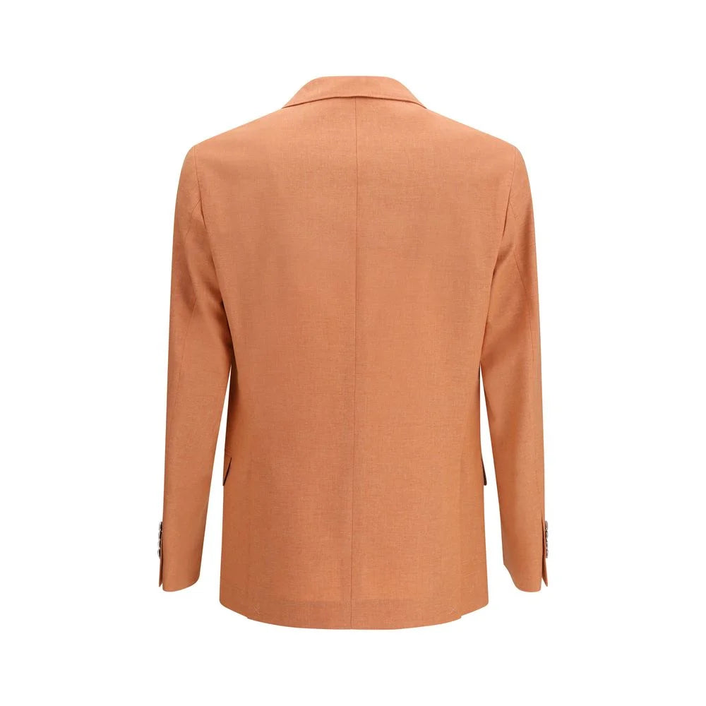 Brunello Cucinelli Orange Wool Oves Aries Blazer - IT50 | L