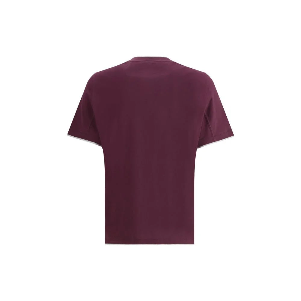 Brunello Cucinelli Purple Cotton T-Shirt