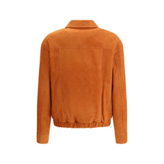 Brunello Cucinelli Red Calf Leather Bos Taurus Jackets And Coat - M