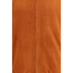 Brunello Cucinelli Red Calf Leather Bos Taurus Jackets And Coat - S