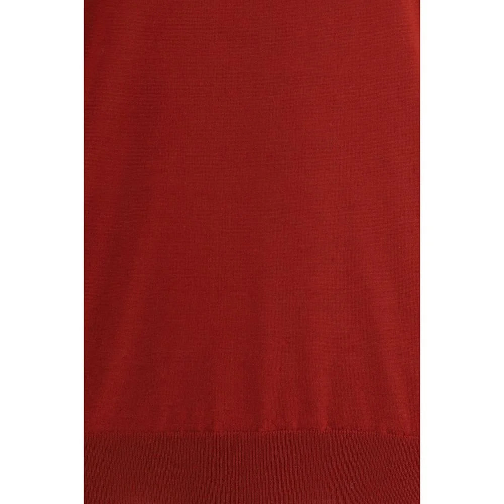 Brunello Cucinelli Red Fleece Wool Sweatshirt