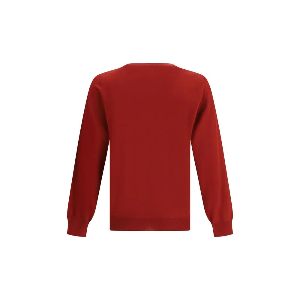 Brunello Cucinelli Red Fleece Wool Sweatshirt - IT54 | XXL