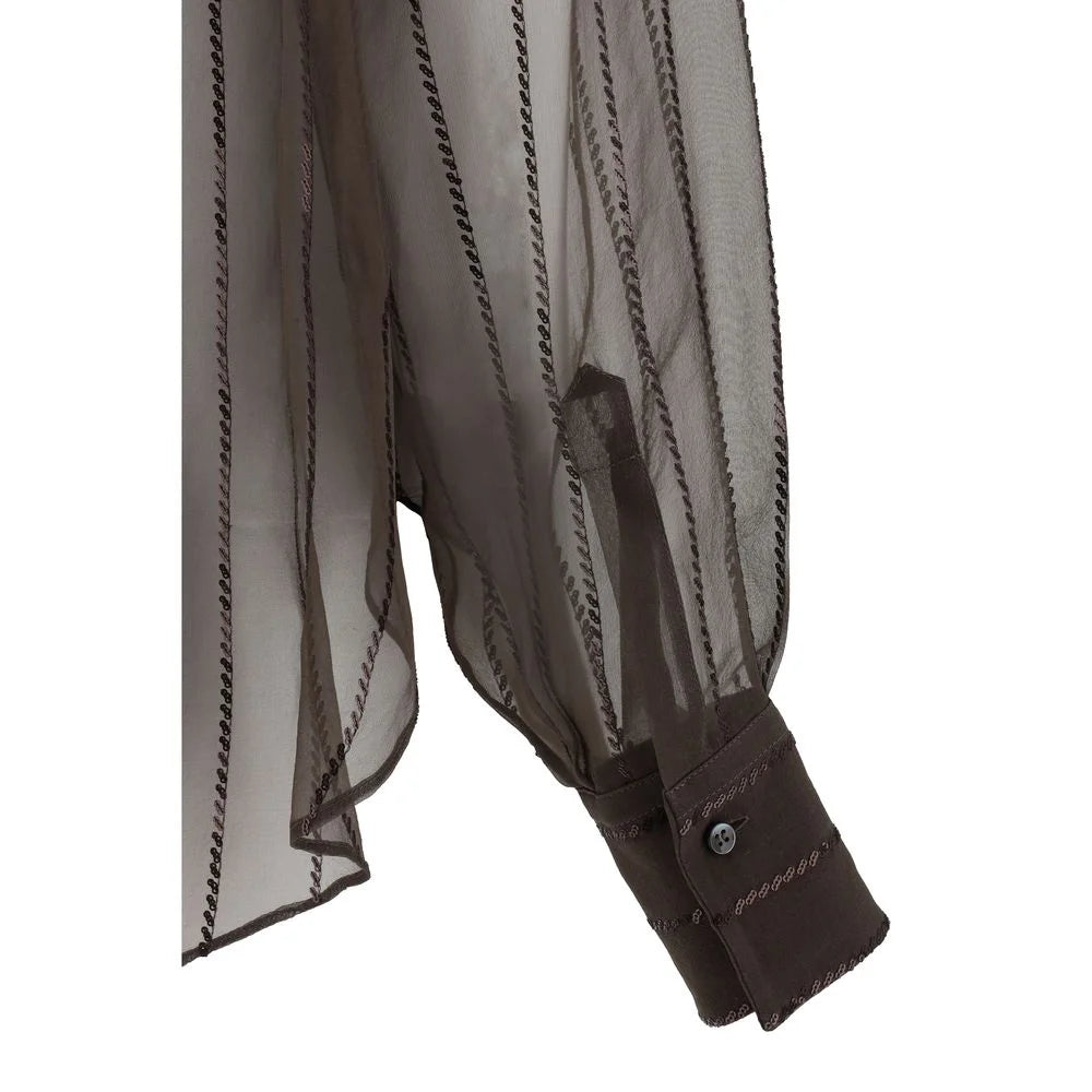 Brunello Cucinelli Silk Shirt - L