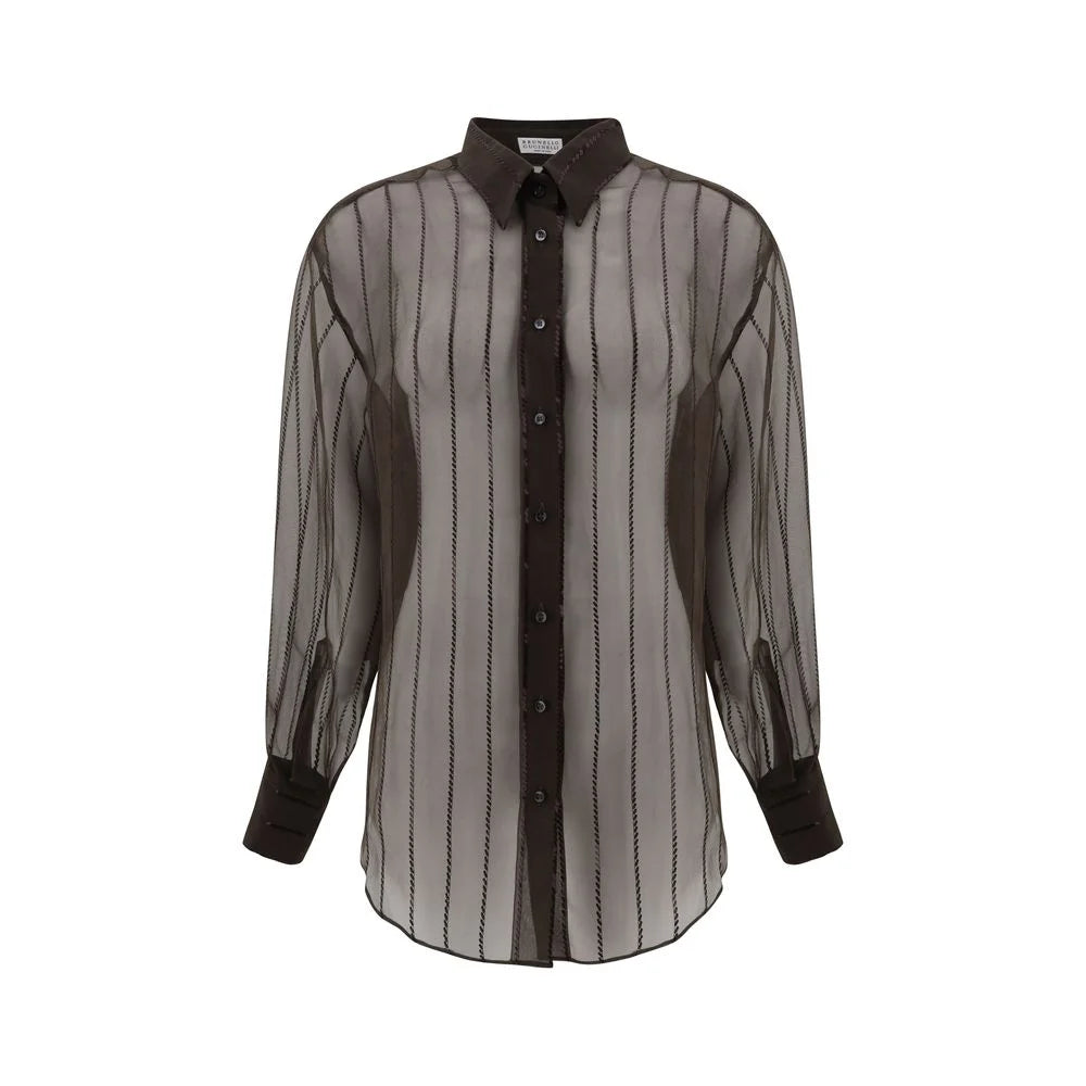 Brunello Cucinelli Silk Shirt - L - Shirts