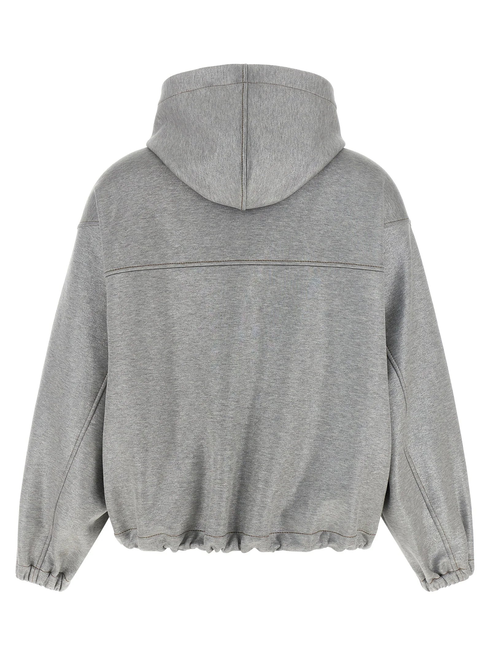 Brunello Cucinelli Silver Cotton Bomber