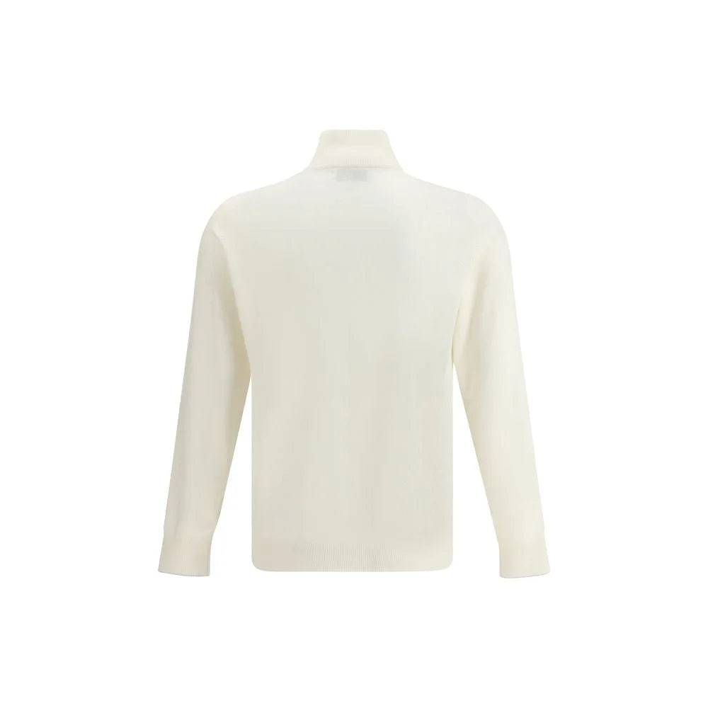 Brunello Cucinelli White Cashmere Cardigan