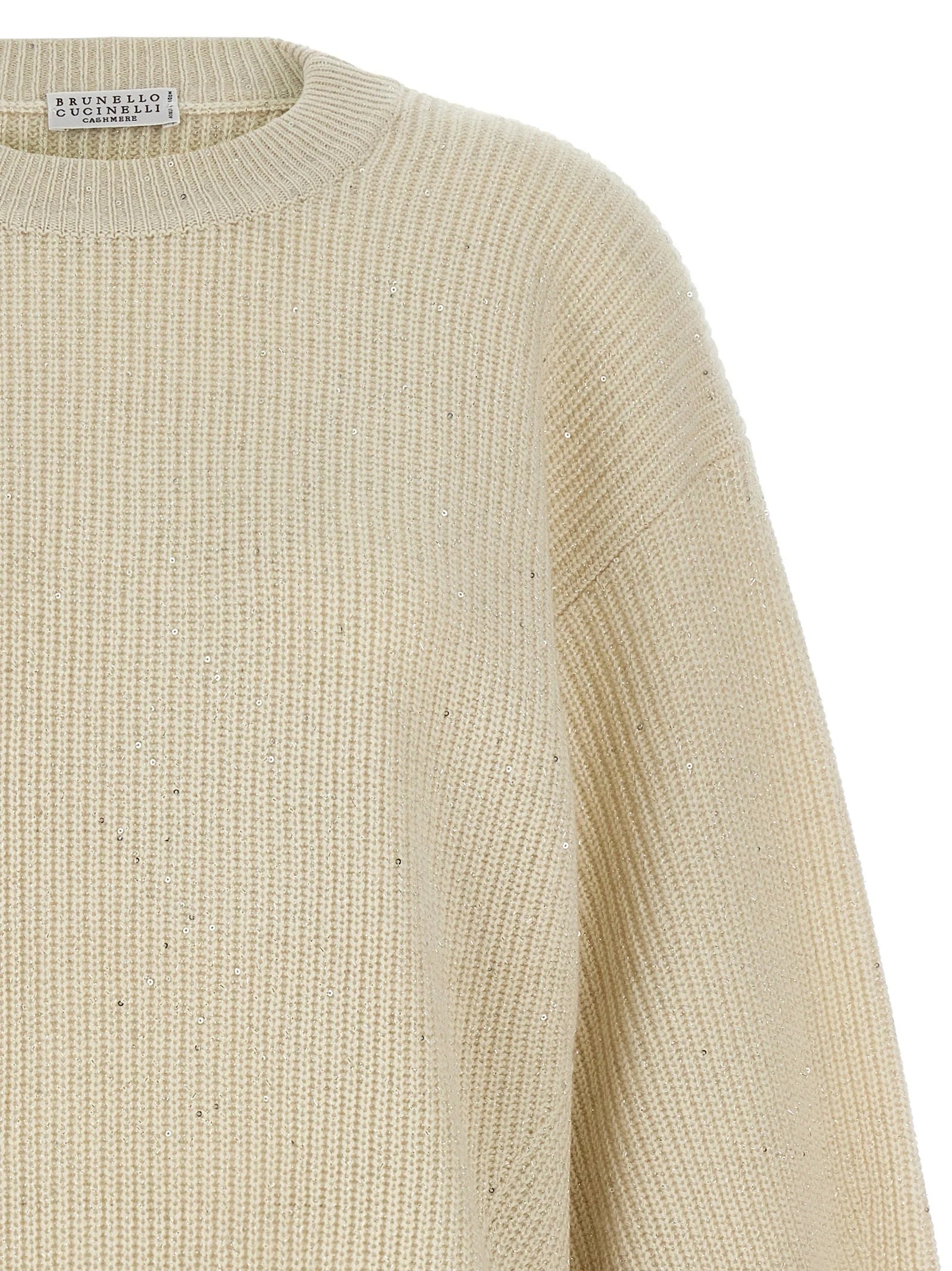 Brunello Cucinelli White Cashmere Cardigan - L