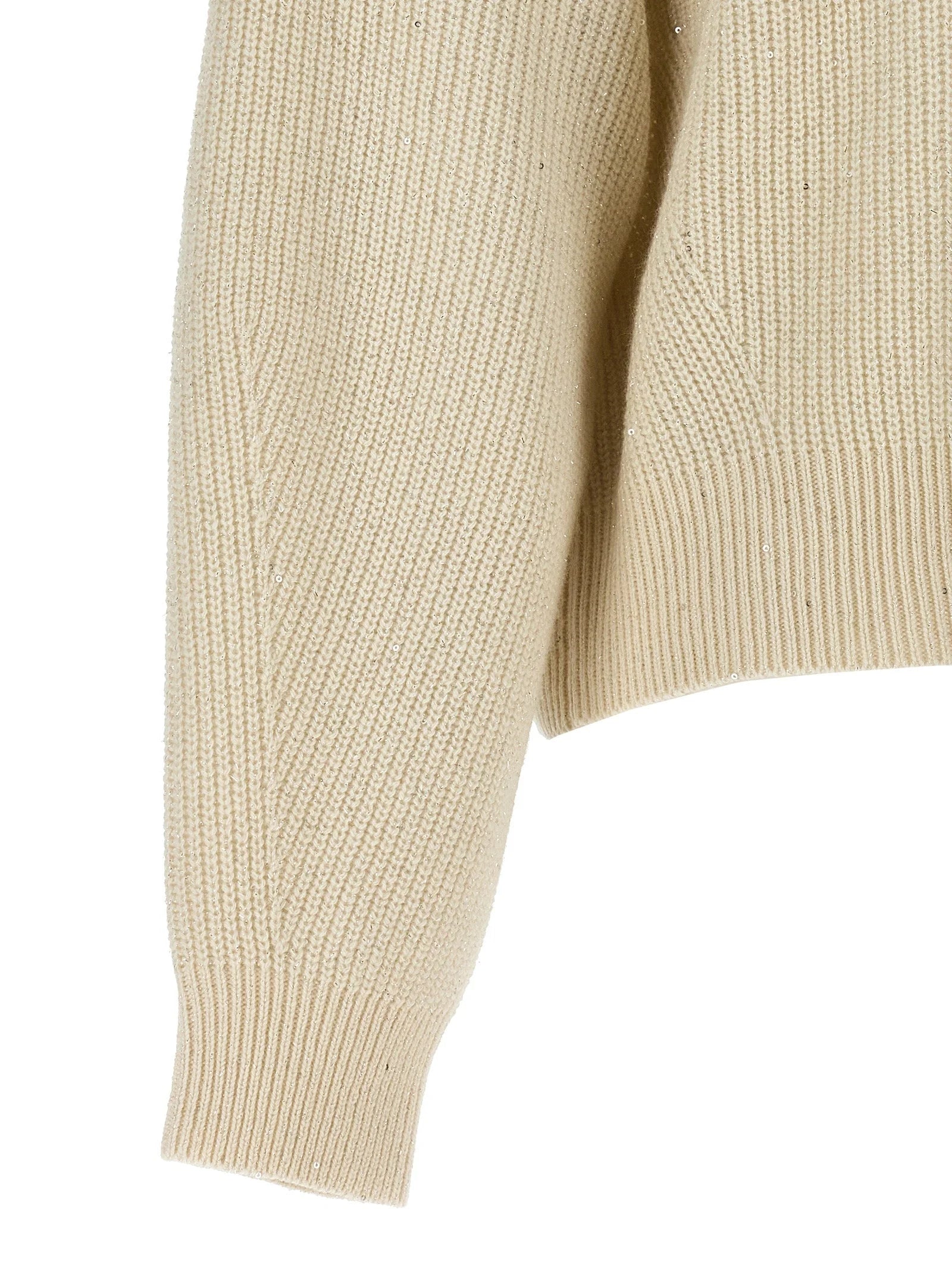 Brunello Cucinelli White Cashmere Cardigan - L