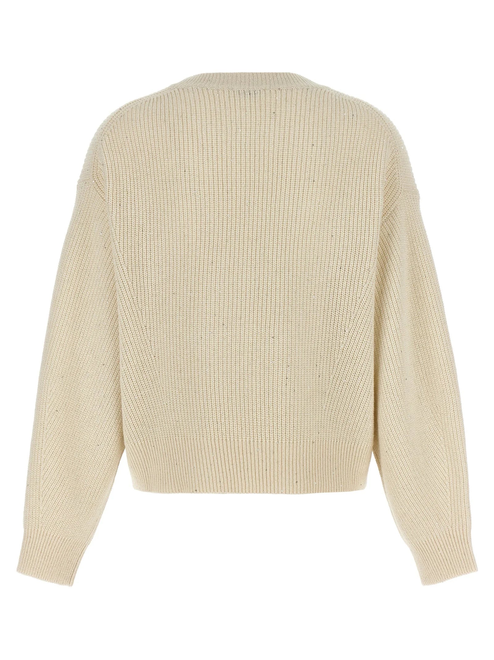 Brunello Cucinelli White Cashmere Cardigan - L
