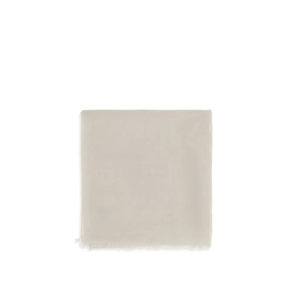 Brunello Cucinelli White Cashmere Foulard