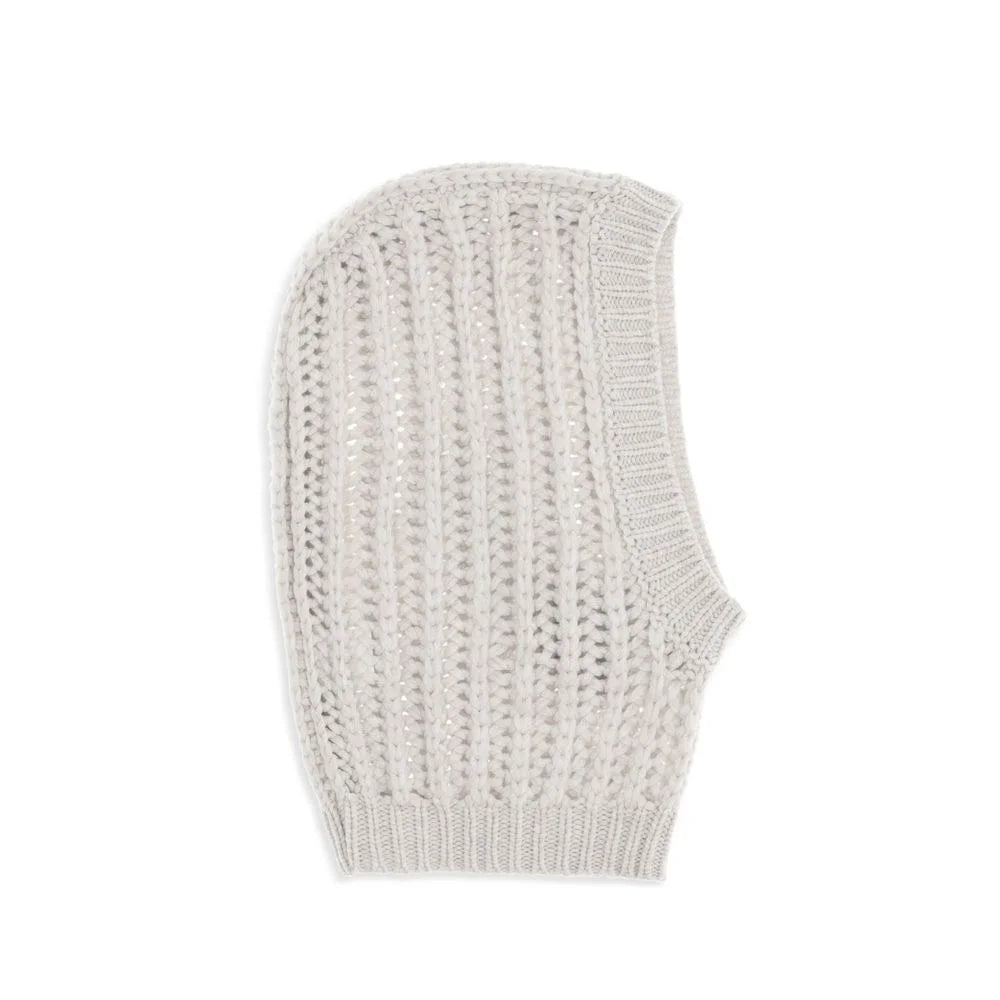 Brunello Cucinelli White Cashmere Hat - M