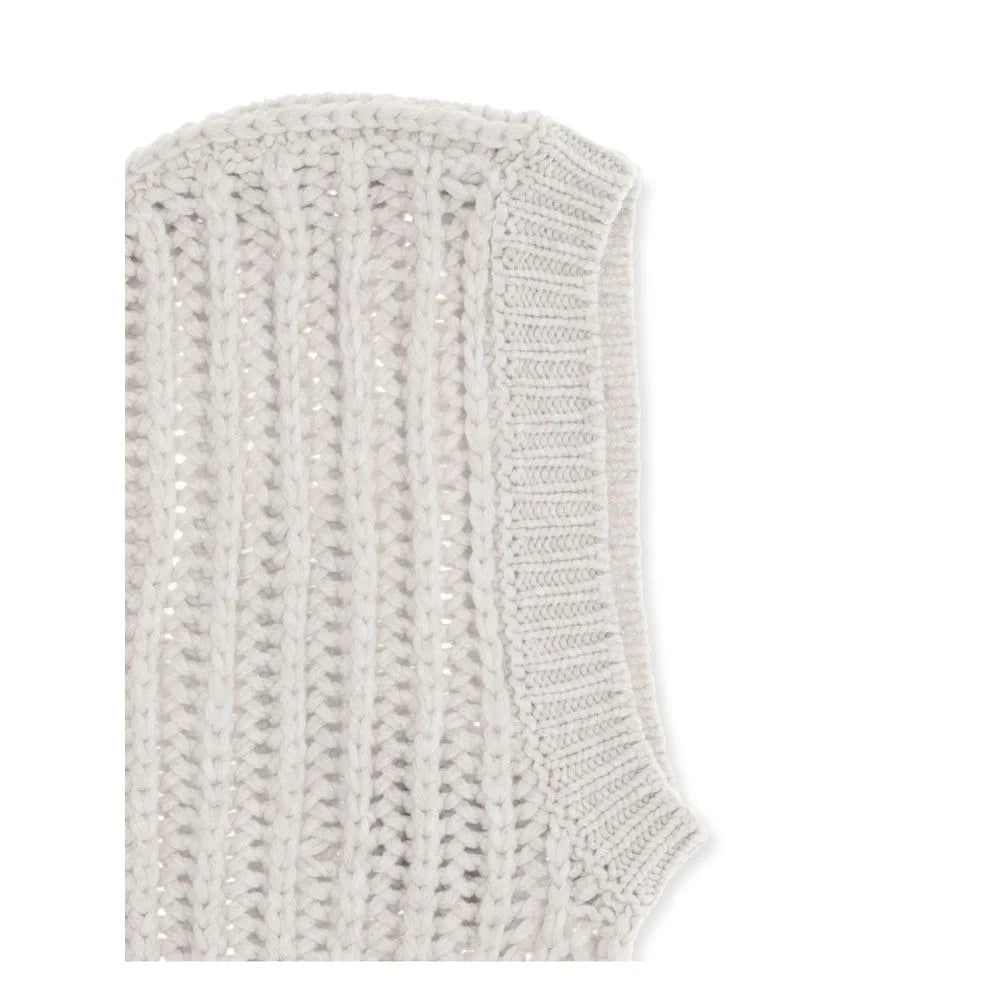 Brunello Cucinelli White Cashmere Hat - M