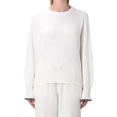Brunello Cucinelli White Cashmere Cashmere Sweater - L