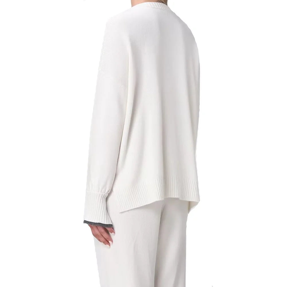 Brunello Cucinelli White Cashmere Cashmere Sweater - L