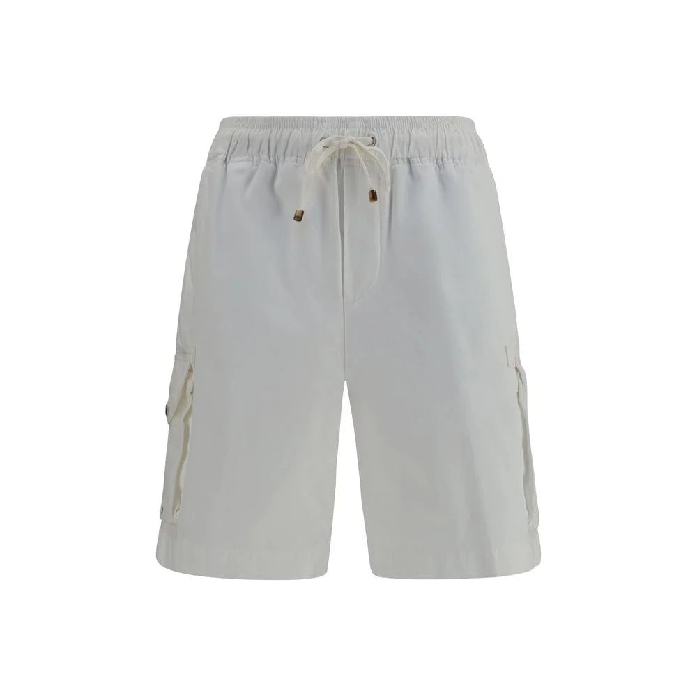 Brunello Cucinelli White Cotton Bermuda Shorts