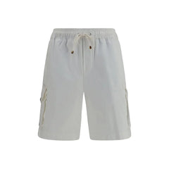 Brunello Cucinelli White Cotton Bermuda Shorts