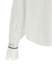 Brunello Cucinelli White Cotton Blouse