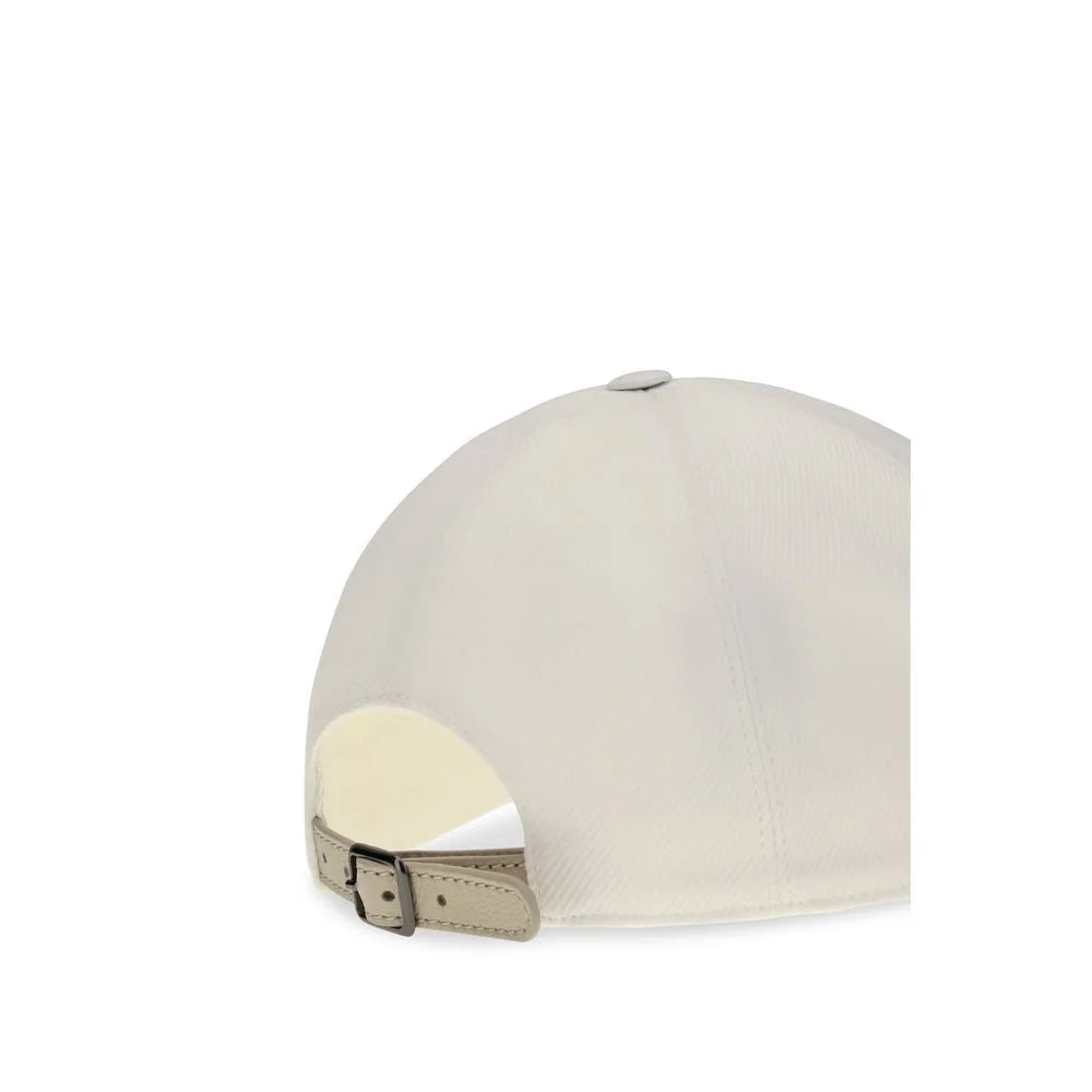 Brunello Cucinelli White Cotton Cap (Baseball Hat)