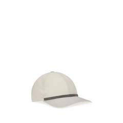 Brunello Cucinelli White Cotton Cap (Baseball Hat)