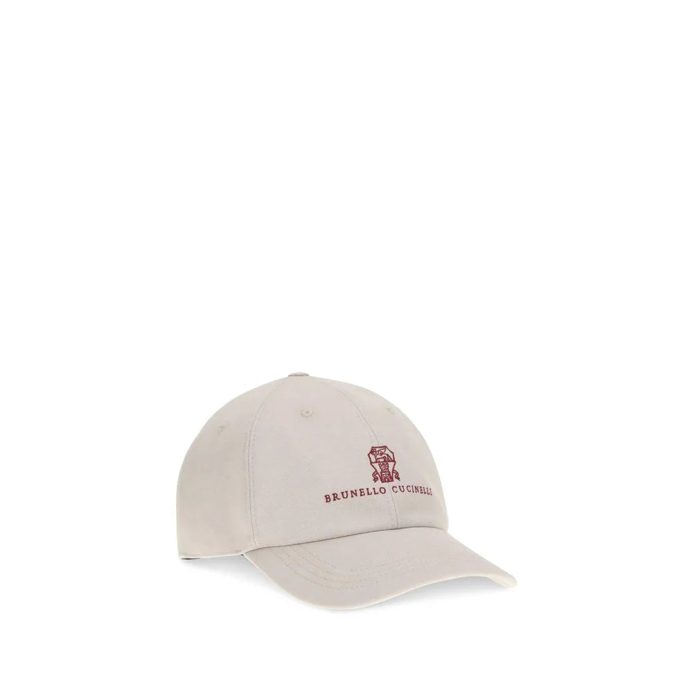 Brunello Cucinelli White Cotton Cap (Baseball Hat)