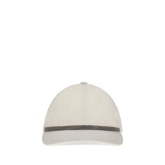 Brunello Cucinelli White Cotton Cap (Baseball Hat)