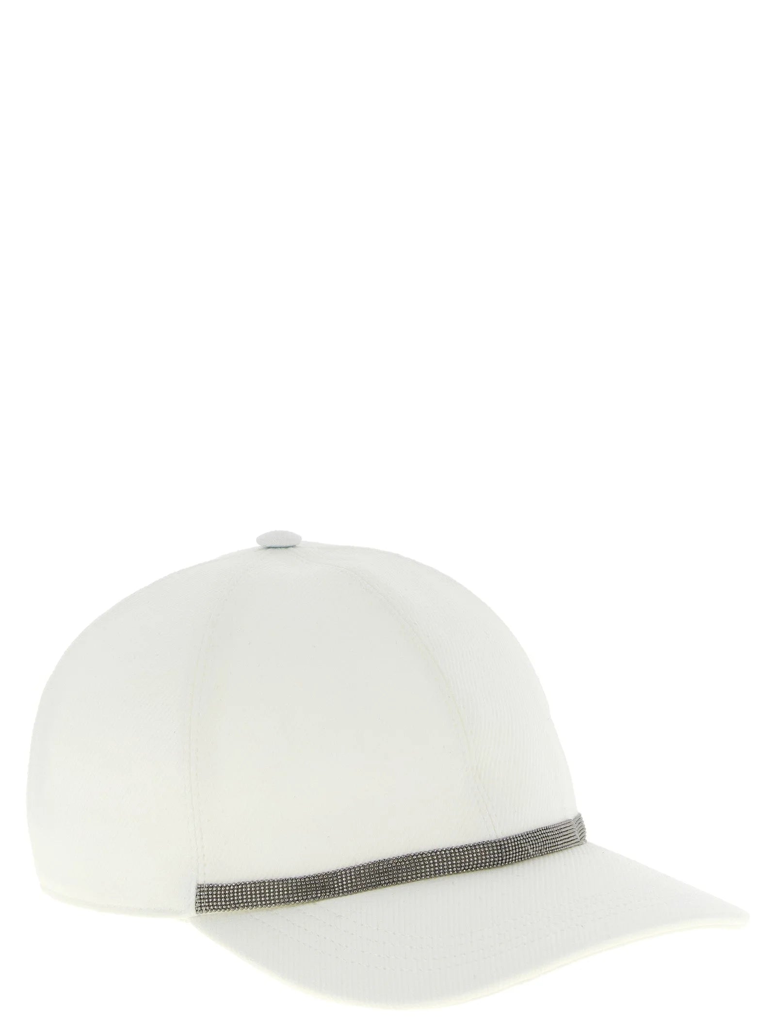 Brunello Cucinelli White Cotton Cap (Baseball Hat) - L