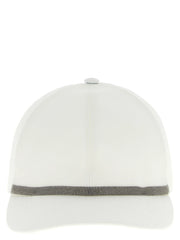 Brunello Cucinelli White Cotton Cap (Baseball Hat) - L