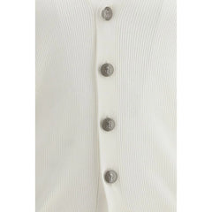 Brunello Cucinelli White Cotton Cardigan