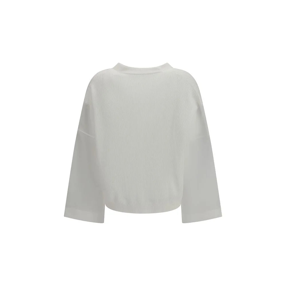 Brunello Cucinelli White Cotton Cardigan