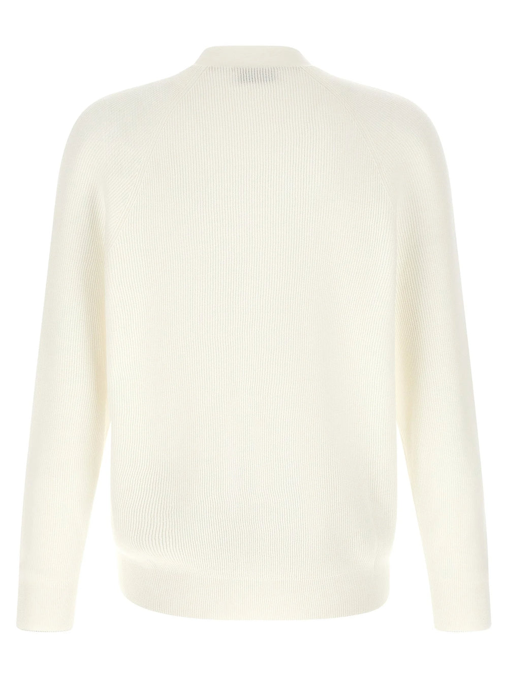 Brunello Cucinelli White Cotton Cardigan - XXL