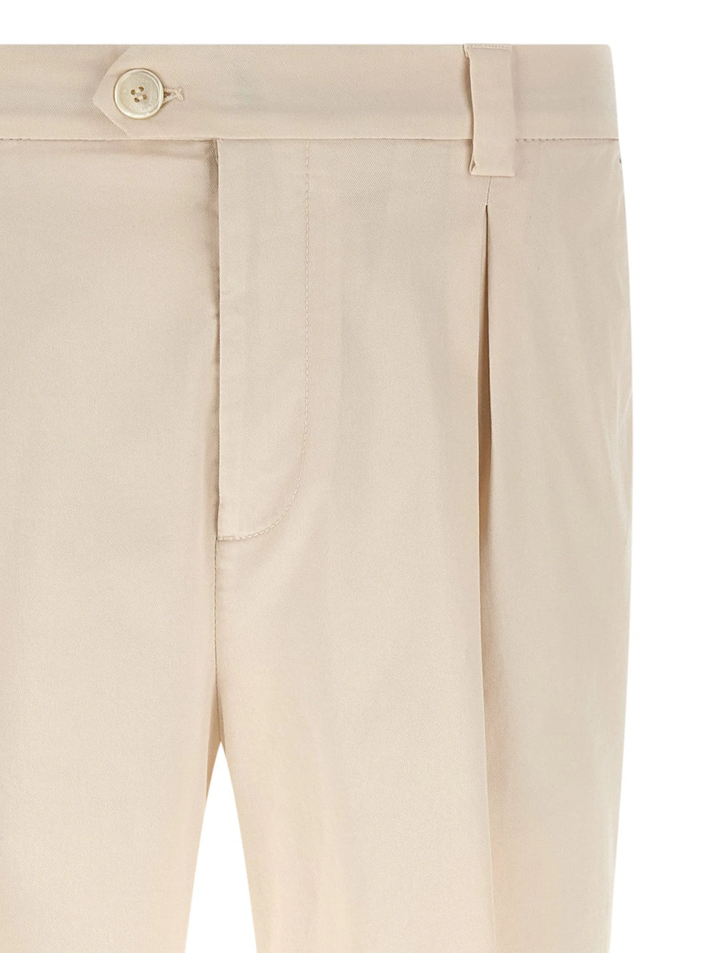 Brunello Cucinelli White Cotton Casual Pants