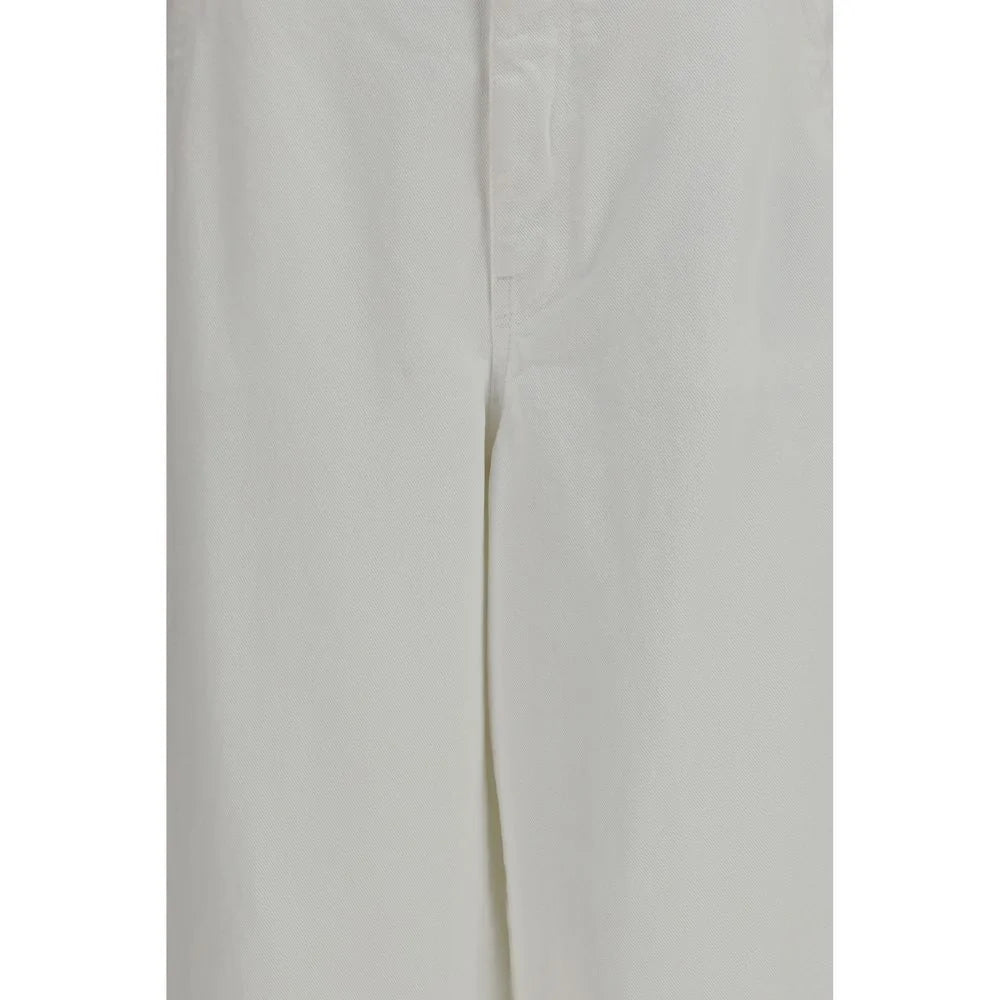Brunello Cucinelli White Cotton Casual Pants