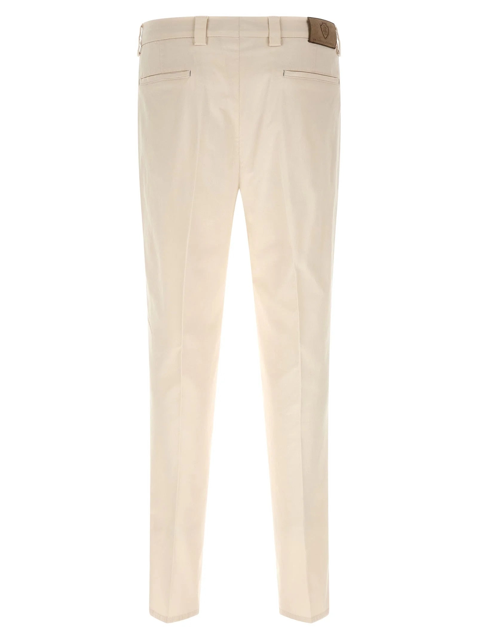 Brunello Cucinelli White Cotton Casual Pants